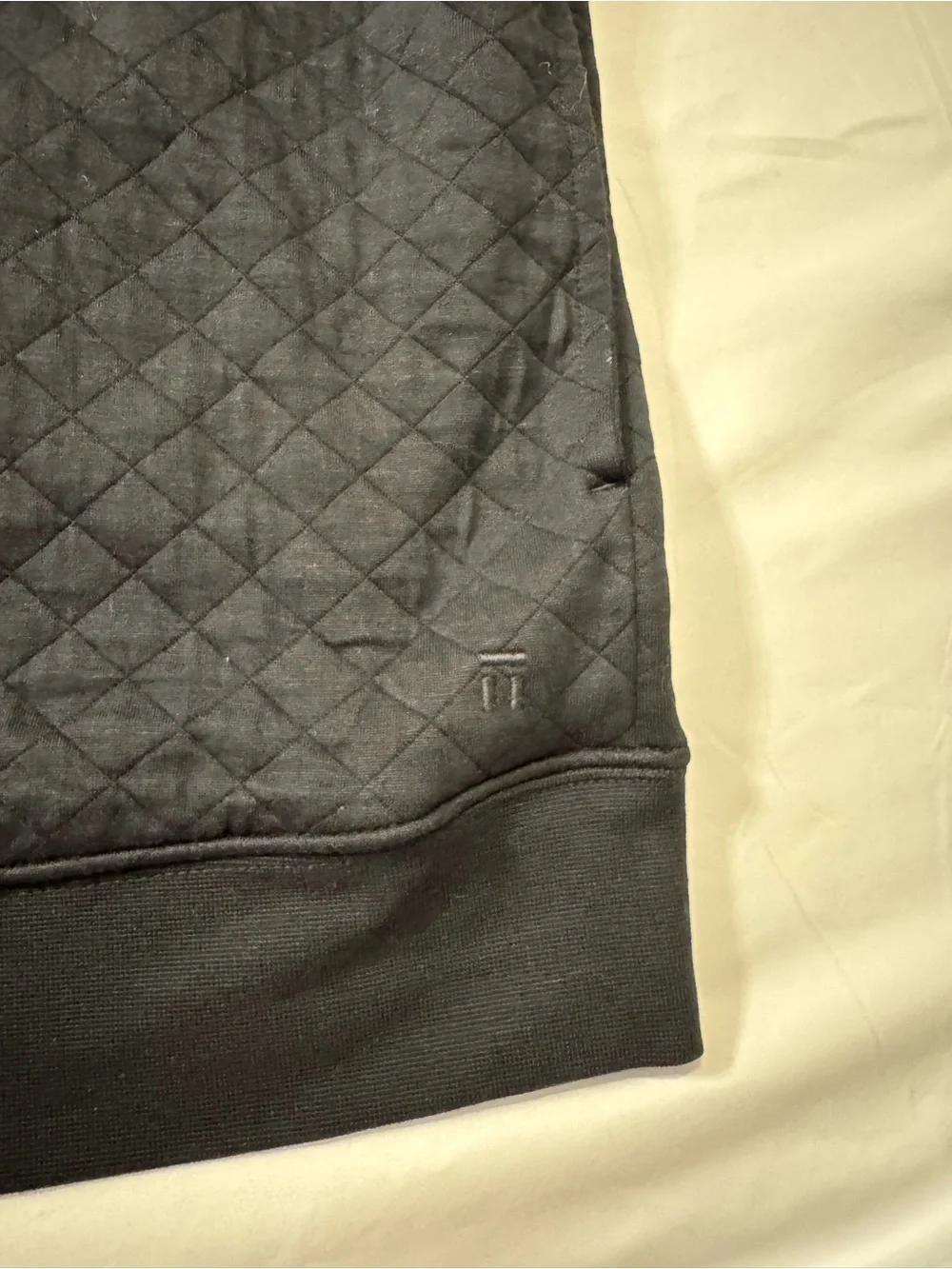 Tommy John Black Quilted Zip-Front Vest